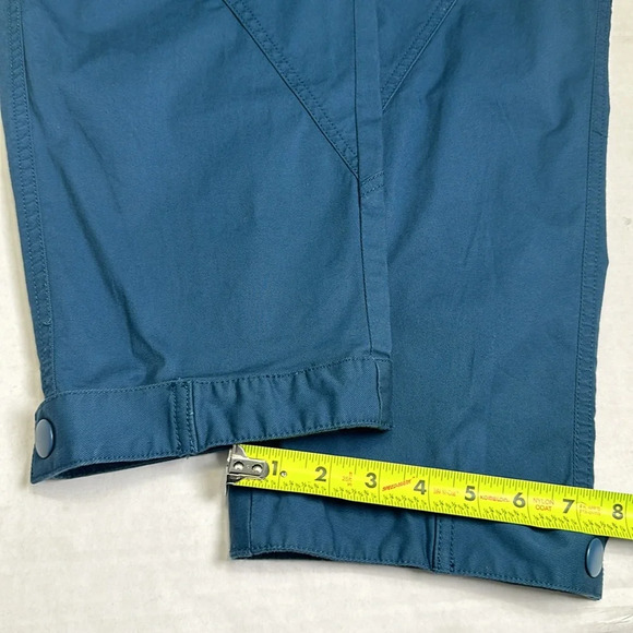 Anthropologie Women’s Size 12 Teal Ellie Embroidered Pockets Utility Pants Belt - Picture 16 of 16